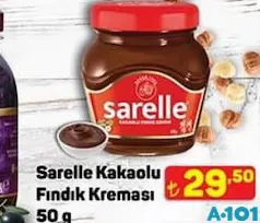 SARELLE KAKAOLU FINDIK KREMASI 50 G fiyat ve kampanya bilgisi